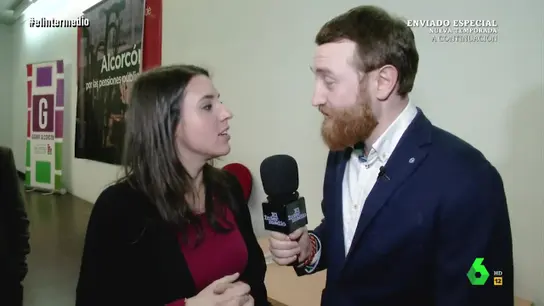El colaborador de El Intermedio, Manuel Burque, entrevista a Irene Montero El colaborador de El Intermedio, Manuel Burque, entrevista a Irene Montero