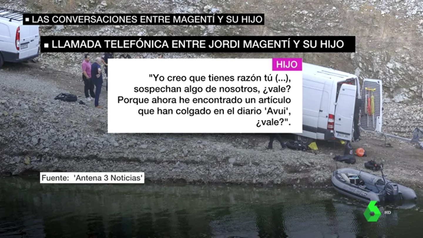 La conversación telefónica pinchada entre Jordi Magentí y su hijo sobre el crimen de Susqueda: "Sospechan de nosotros" La conversación telefónica pinchada entre Jordi Magentí y su hijo sobre el crimen de Susqueda: "Sospechan de nosotros"