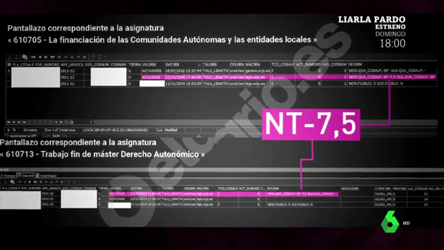 Cambio de notas de Cristina Cifuentes Cambio de notas de Cristina Cifuentes