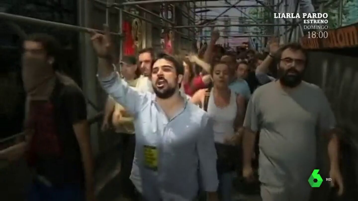 Ram&oacute;n Espinar durante una manifestaci&oacute;n