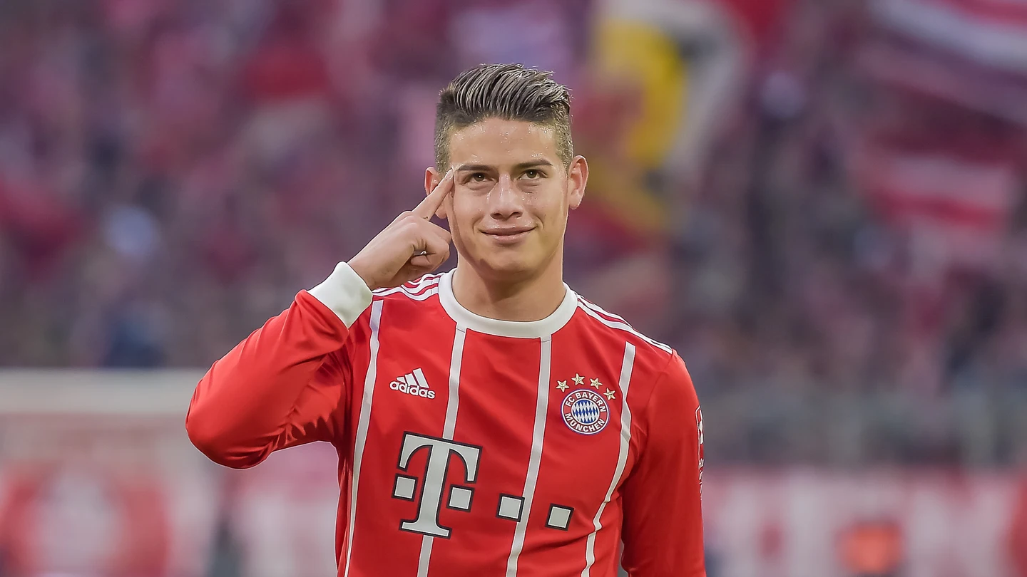 James, en un partido con el Bayern James, en un partido con el Bayern