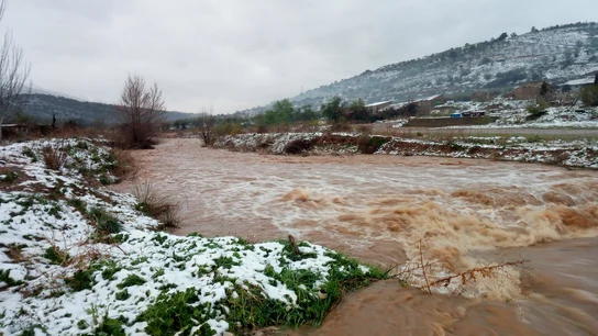 Imagen del caudal actual del río Grío tras las últimas precipitaciones Imagen del caudal actual del río Grío tras las últimas precipitaciones