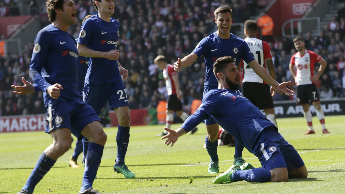Giroud celebra un gol Giroud celebra un gol