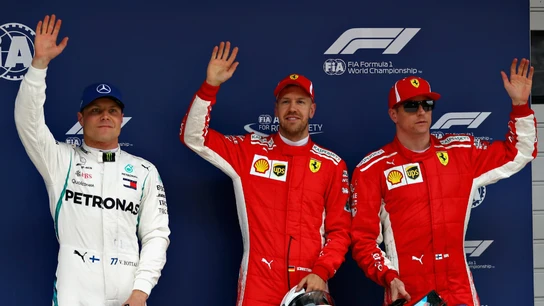 Bottas, Vettel y Raikkonen Bottas, Vettel y Raikkonen