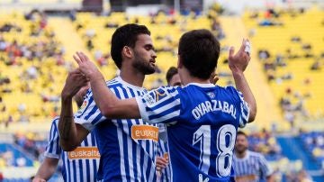Oyarzabal celebra su gol ante Las Palmas