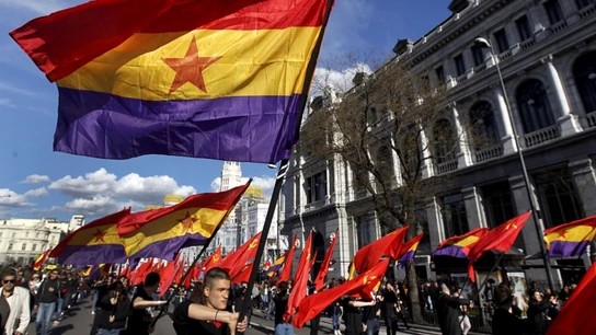 Manifestación en Madrid por la Segunda República Manifestación en Madrid por la Segunda República