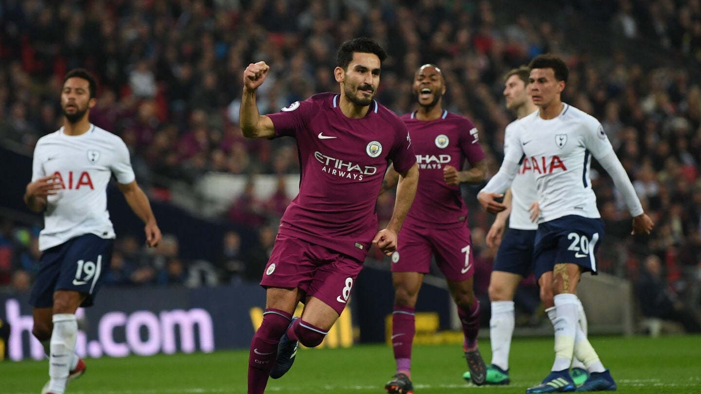 Gundogan celebra su gol ante el Tottenham