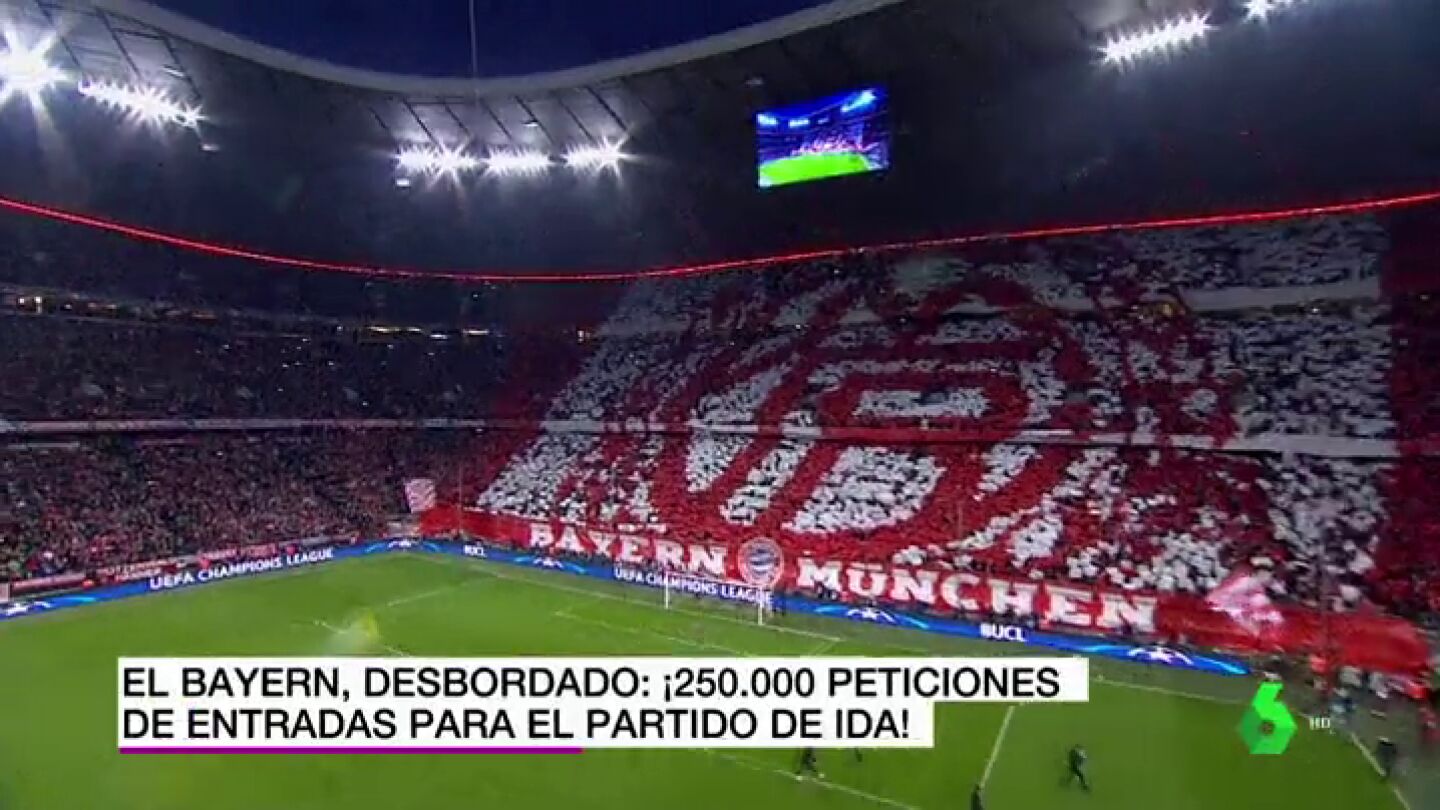Expectaci&oacute;n m&aacute;xima en M&uacute;nich con el Real Madrid: el Bayern recibe 250.000 peticiones de entrada