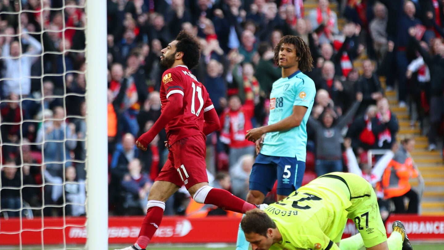 Salah anota ante el Bournemouth