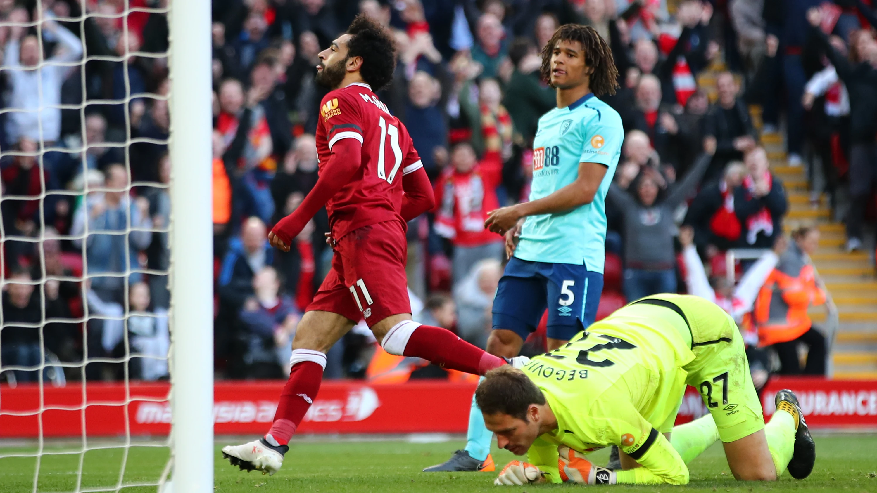 Salah anota ante el Bournemouth