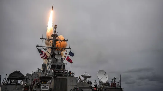 Fotografía de uno de los misiles lanzado por EEUU contra Siria Fotografía de uno de los misiles lanzado por EEUU contra Siria