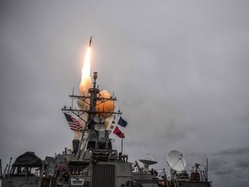 Fotografía de uno de los misiles lanzado por EEUU contra Siria Fotografía de uno de los misiles lanzado por EEUU contra Siria