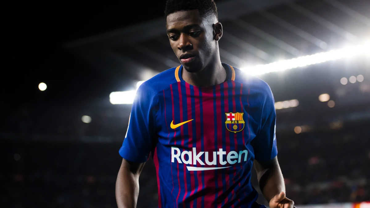 Dembelé, con el Barcelona