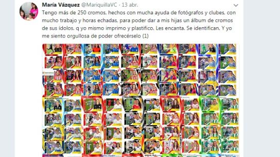 Los cromos realizados por Mar&iacute;a V&aacute;zquez