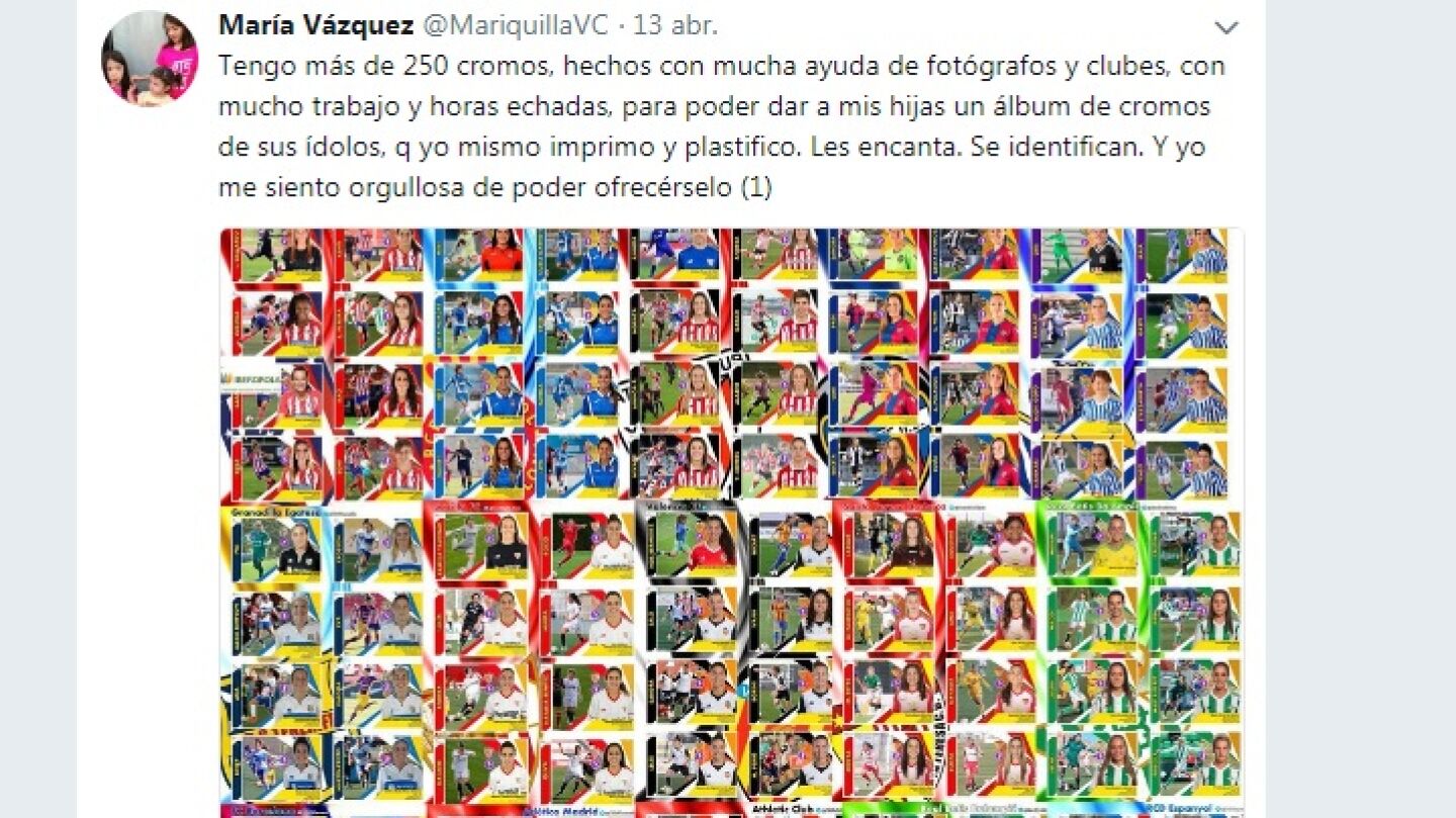Los cromos realizados por Mar&iacute;a V&aacute;zquez