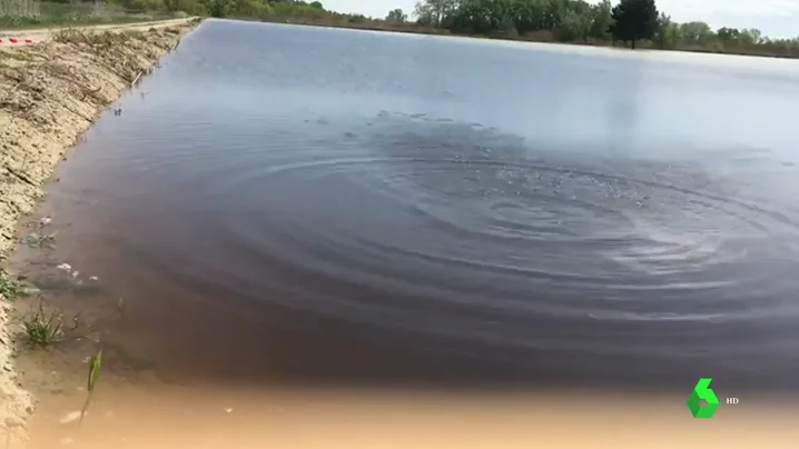 Así crece el río, en menos de una hora, a su paso por Pina de Ebro tras romperse una mota