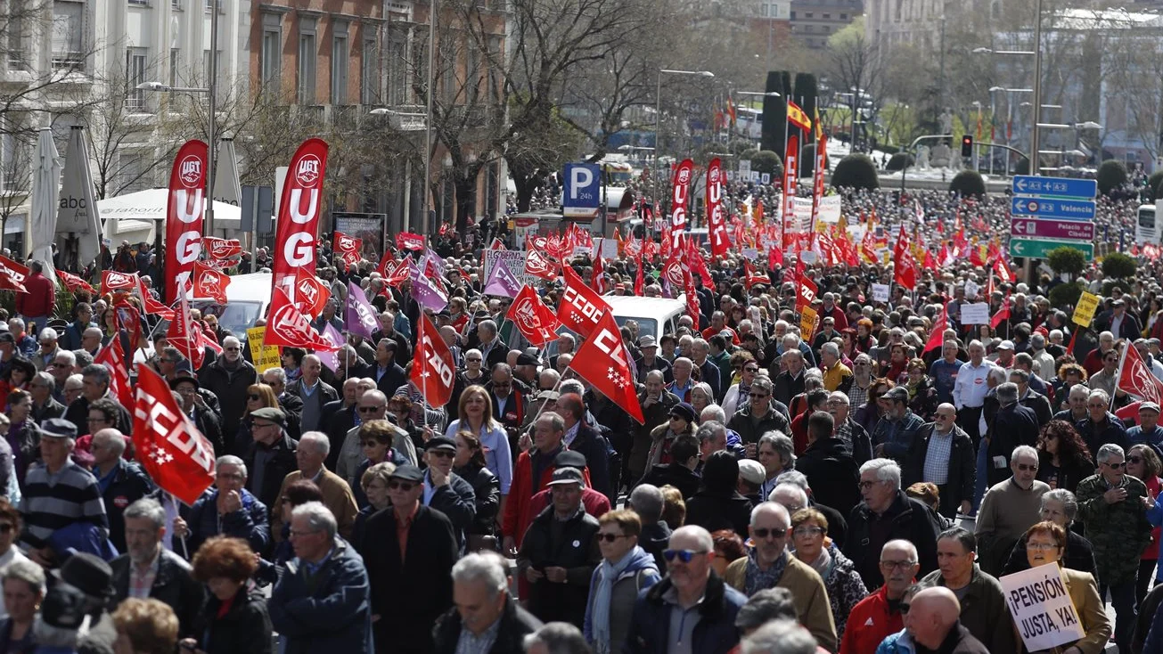 Movilización de pensionistas en Madrid