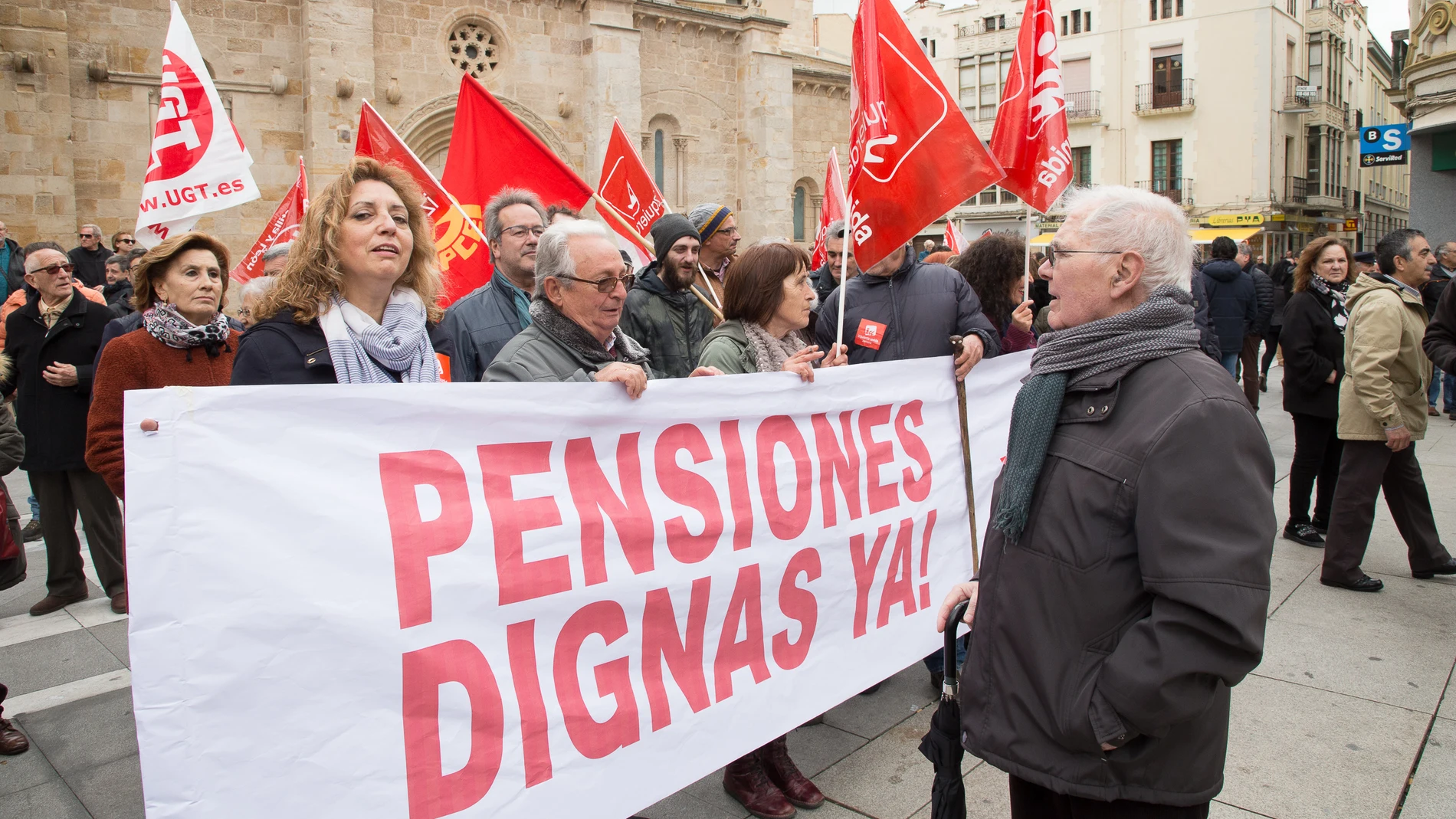 Manifestación por las pensiones y los empleos dignos en Zamora