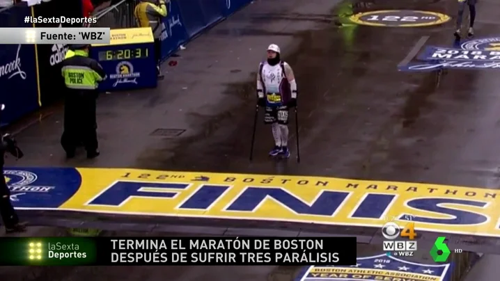 La superación de Thomas Smith: consiguió acabar el maratón de Boston tras sufrir tres parálisis La superación de Thomas Smith: consiguió acabar el maratón de Boston tras sufrir tres parálisis