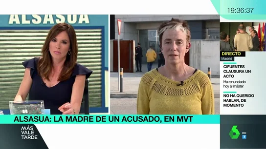 Isabel Pozueta, madre de uno de los acusados por terrorismo en Alsasua Isabel Pozueta, madre de uno de los acusados por terrorismo en Alsasua