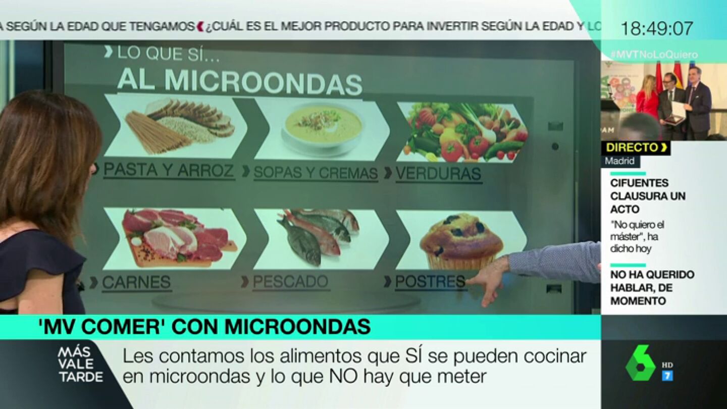 Los alimentos que s&iacute; se pueden cocinar en microondas