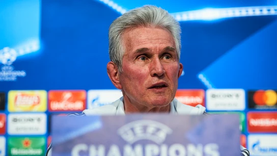 Jupp Heynckes, durante la rueda de prensa Jupp Heynckes, durante la rueda de prensa