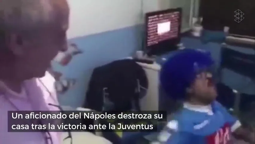 Un aficionado del Nápoles destroza su casa después de la victoria ante la Juventus