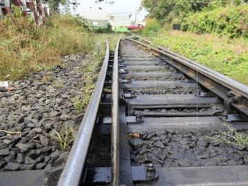 Imagen de archivo de unas vías de tren Imagen de archivo de unas vías de tren