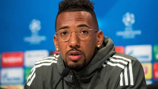 Jerome Boateng, en rueda de prensa antes de medirse al Real Madrid Jerome Boateng, en rueda de prensa antes de medirse al Real Madrid