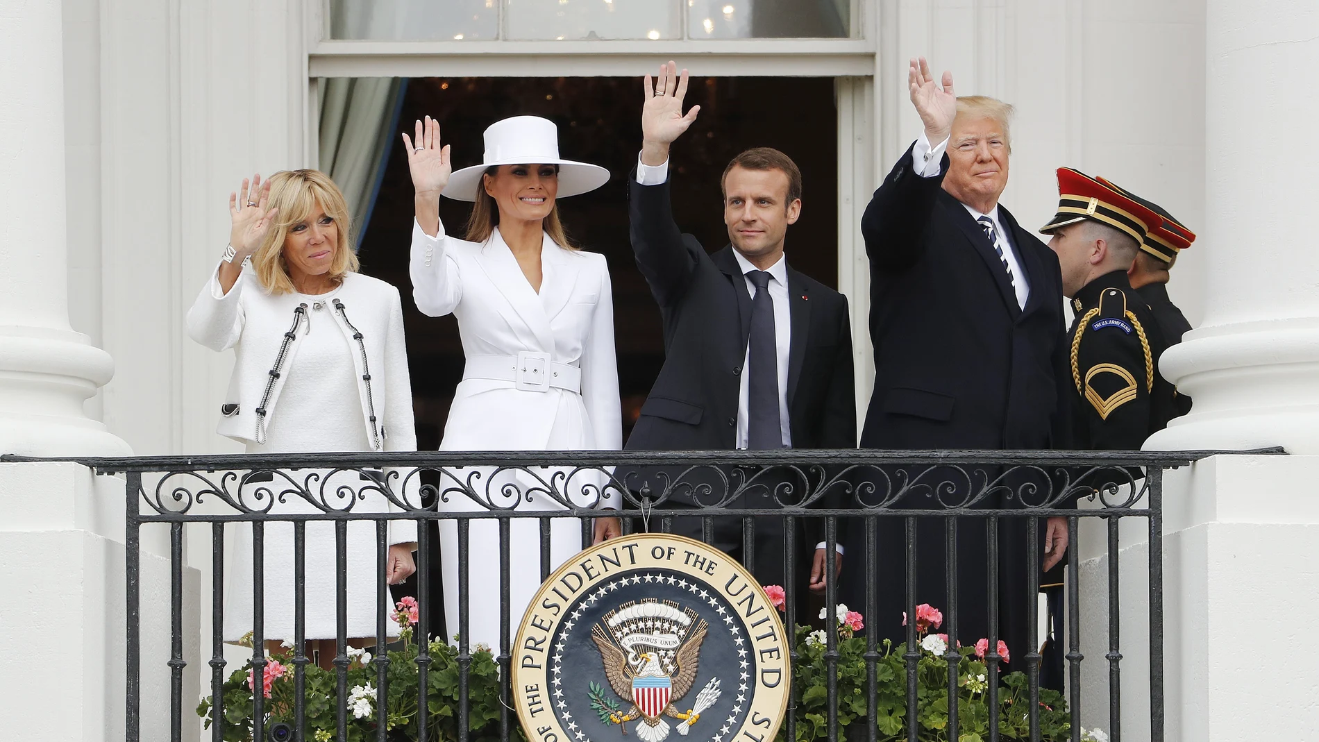 Los Macron visitan la Casa Blanca
