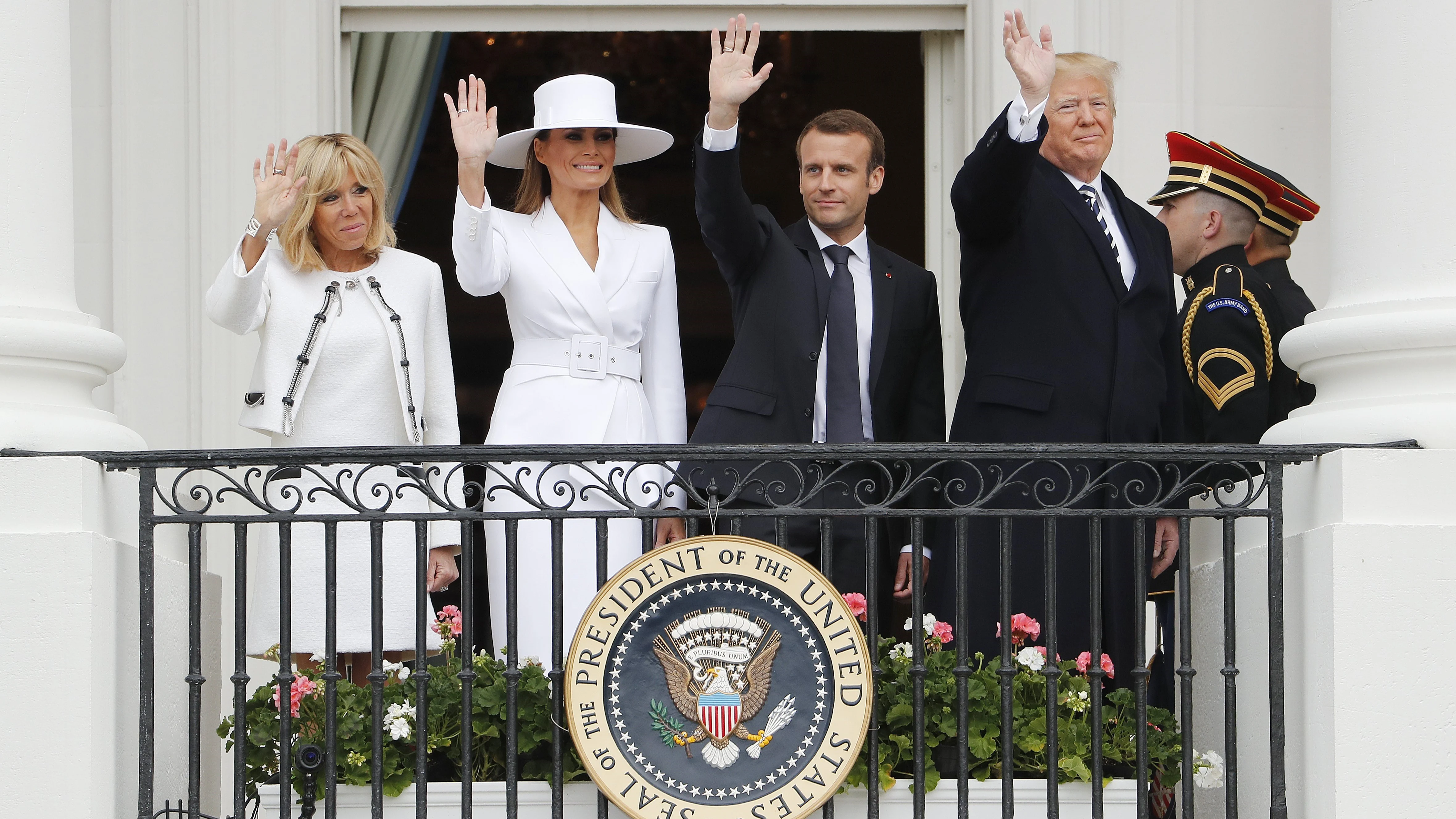 Los Macron visitan la Casa Blanca