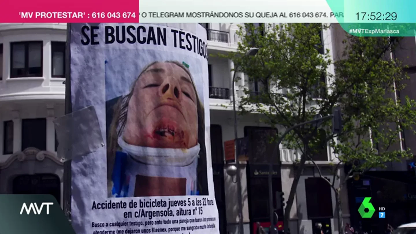 Empapela el barrio de Chueca con su foto herida Empapela el barrio de Chueca con su foto herida