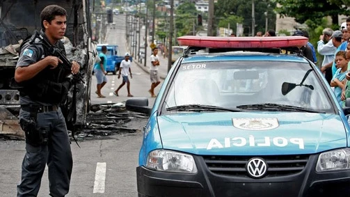 Imagen de archivo de un agente de Policía en Brasil