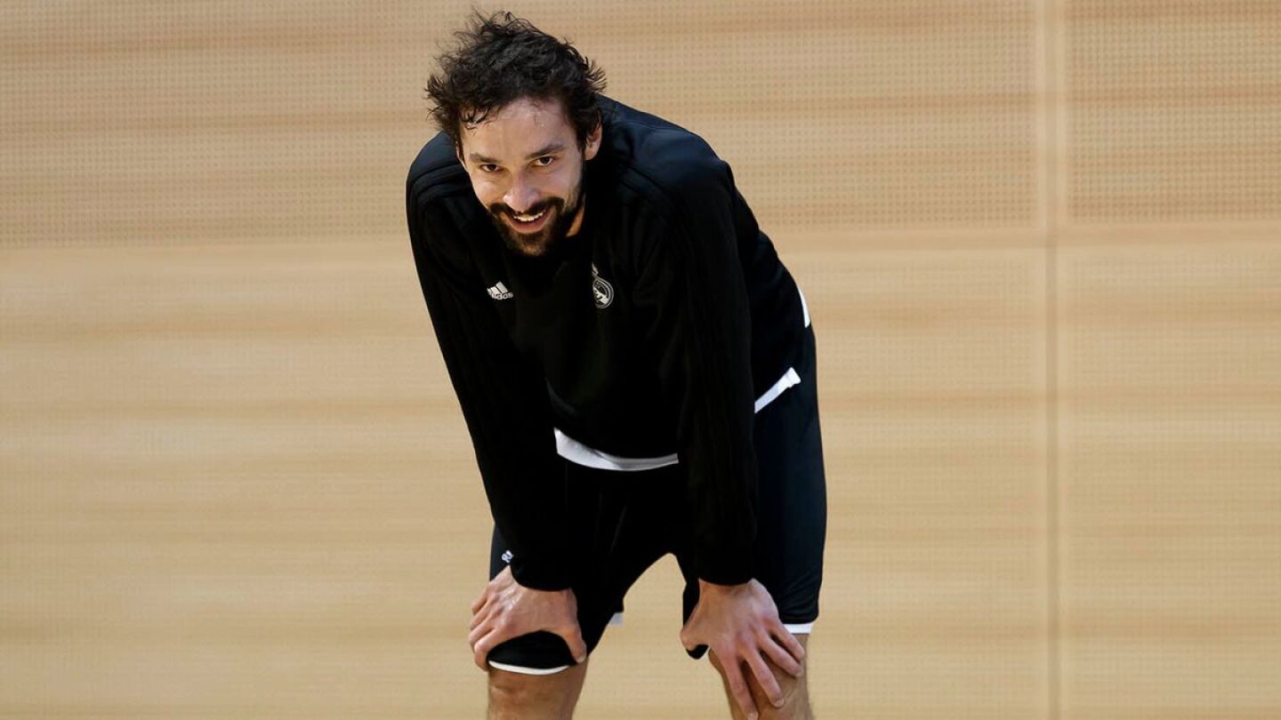 Sergio Llull en pleno entrenamiento