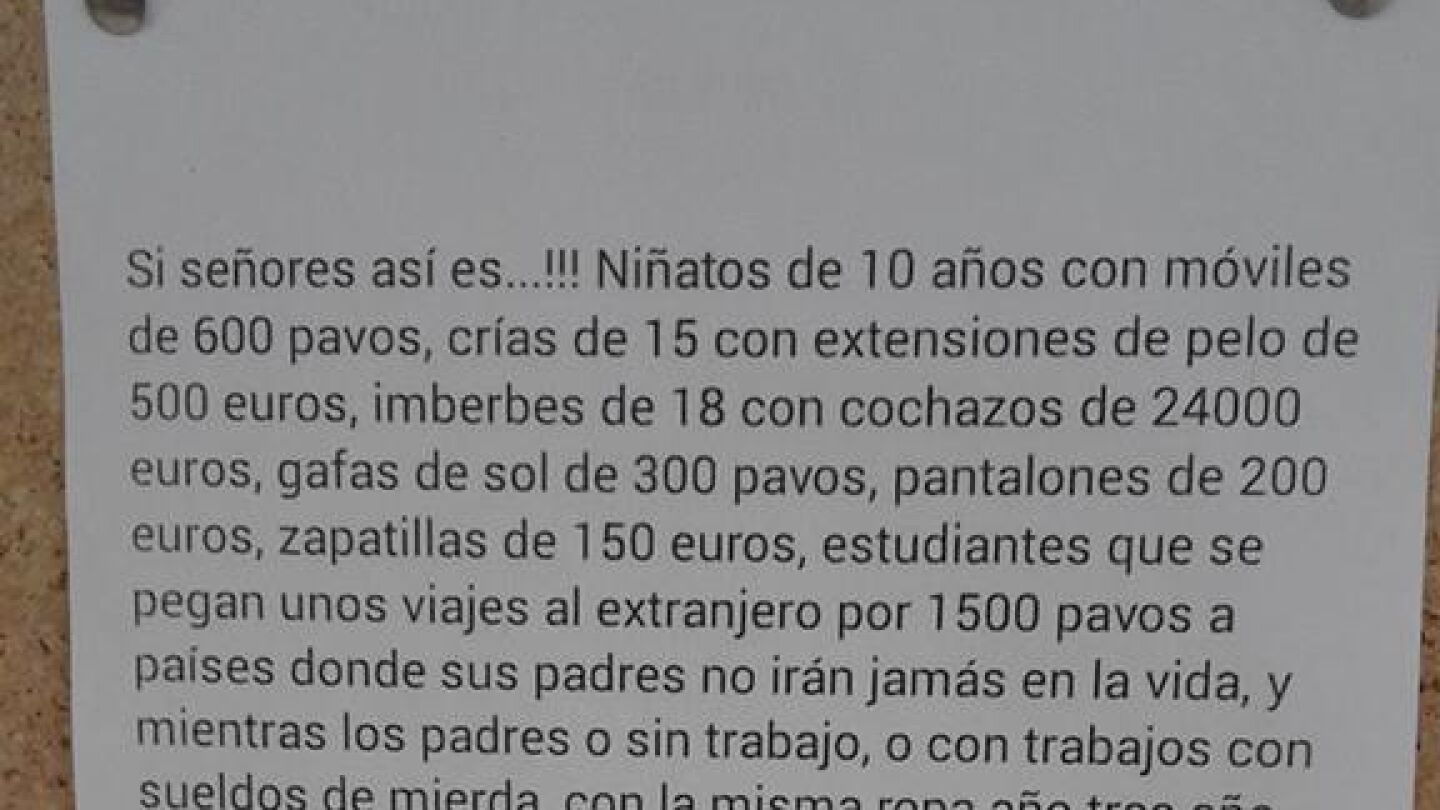 El texto sobre ni&ntilde;os malcriados