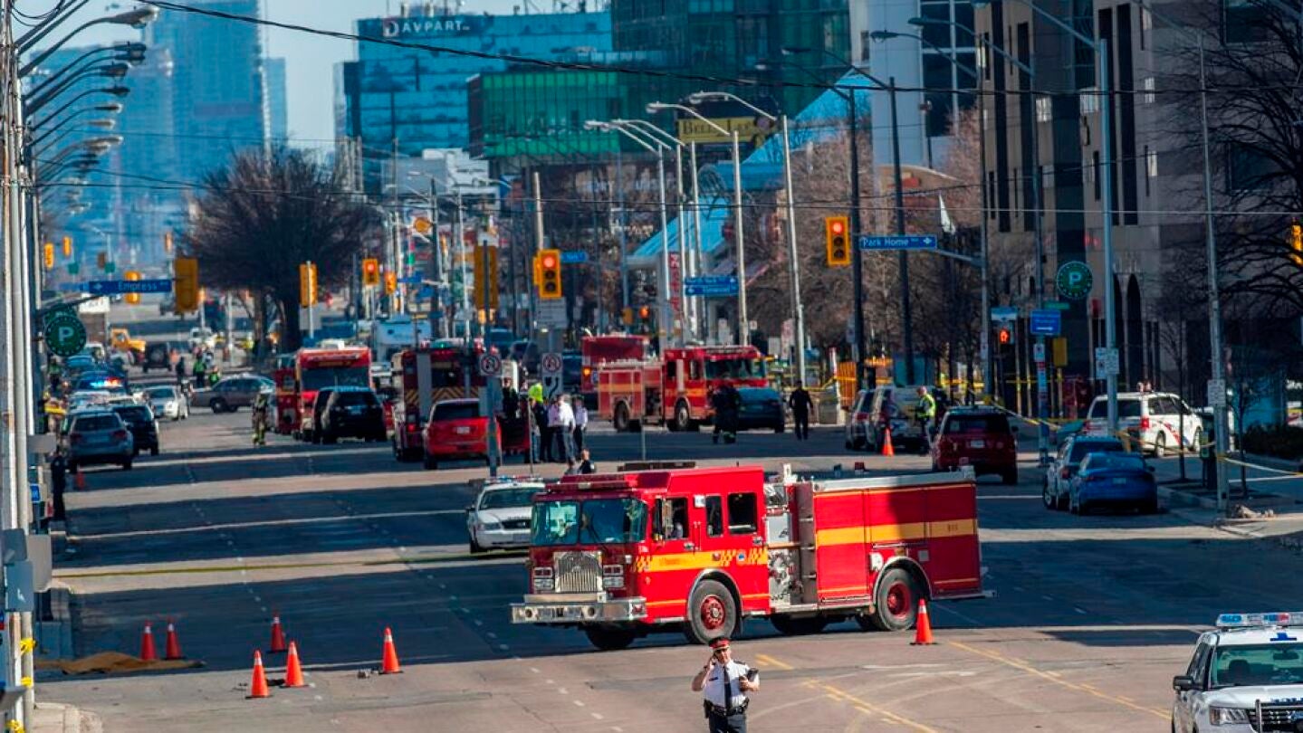 Imagen del lugar del atropello m&uacute;ltiple en Toronto