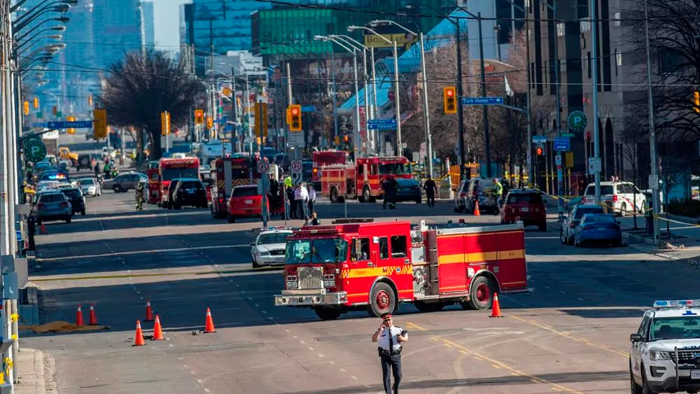 Imagen del lugar del atropello múltiple en Toronto