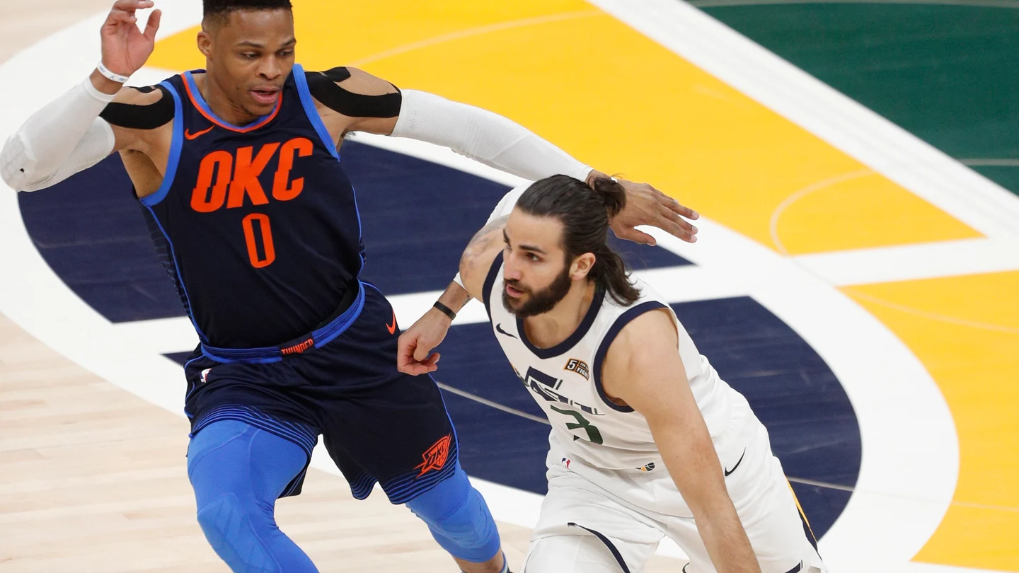 Ricky Rubio, ante Westbrook Ricky Rubio, ante Westbrook