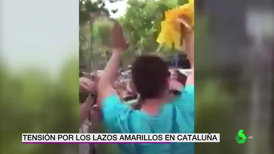 Tensión en Cataluña a cuenta de los lazos amarillos Tensión en Cataluña a cuenta de los lazos amarillos