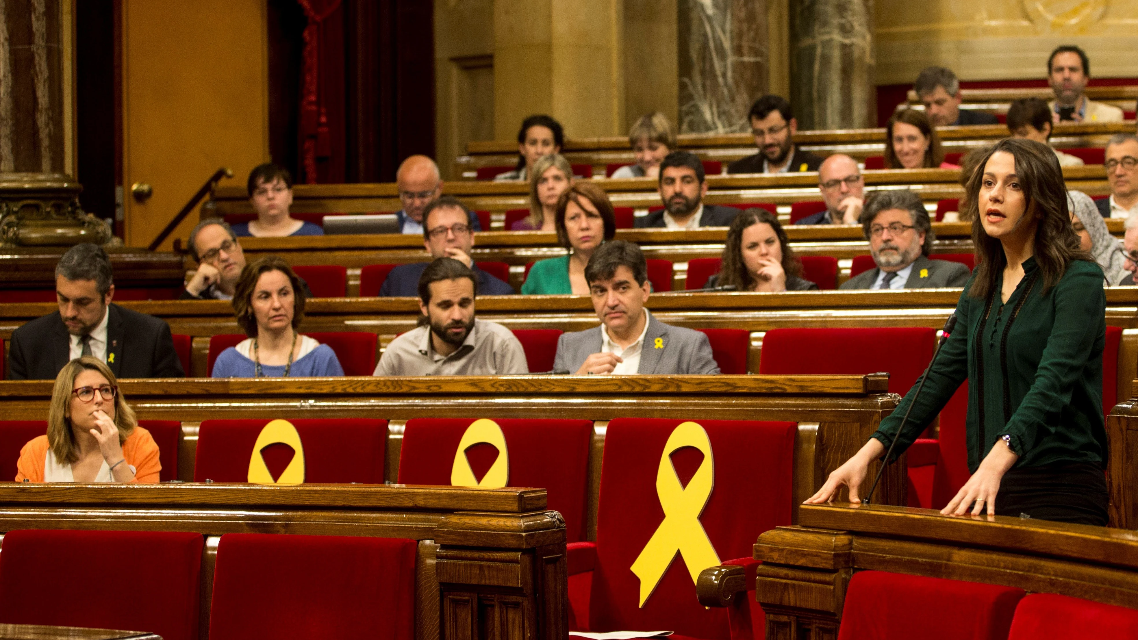 La líder de Ciudadanos, Inés Arrimadas, interviene en el pleno del Parlament