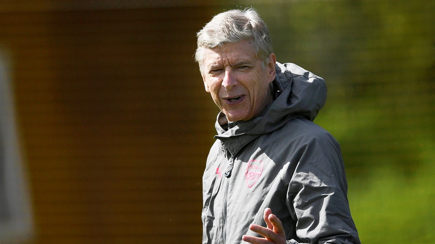 Arsène Wenger, durante un entrenamiento del Arsenal Arsène Wenger, durante un entrenamiento del Arsenal