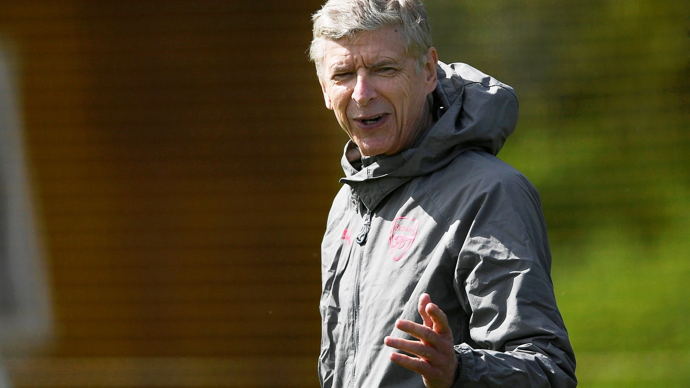 Arsène Wenger, durante un entrenamiento del Arsenal