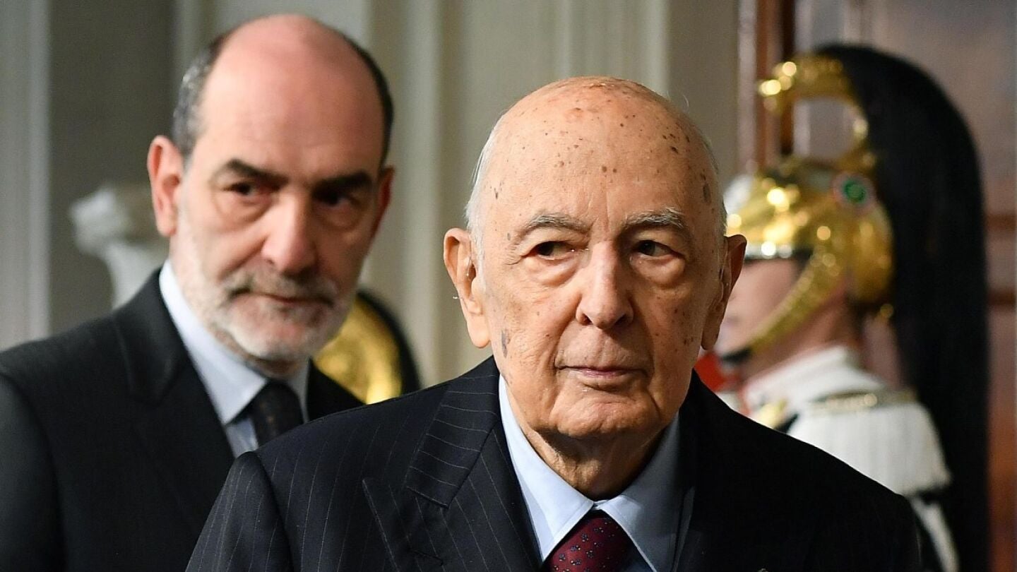 El exjefe de Estado italiano, Giorgio Napolitano