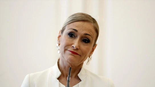 Cristina Cifuentes en el momento de presentar su dimisión Cristina Cifuentes en el momento de presentar su dimisión