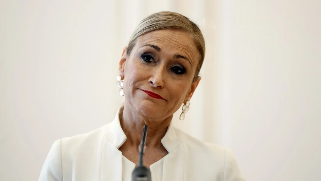 Cristina Cifuentes en el momento de presentar su dimisión