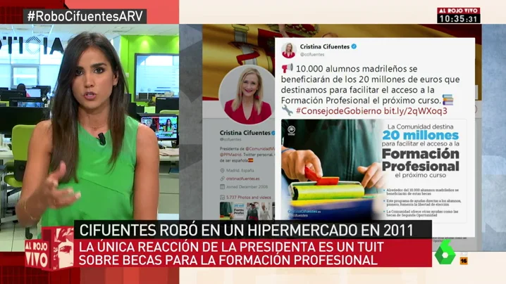 Primera reacción de Cifuentes Primera reacción de Cifuentes