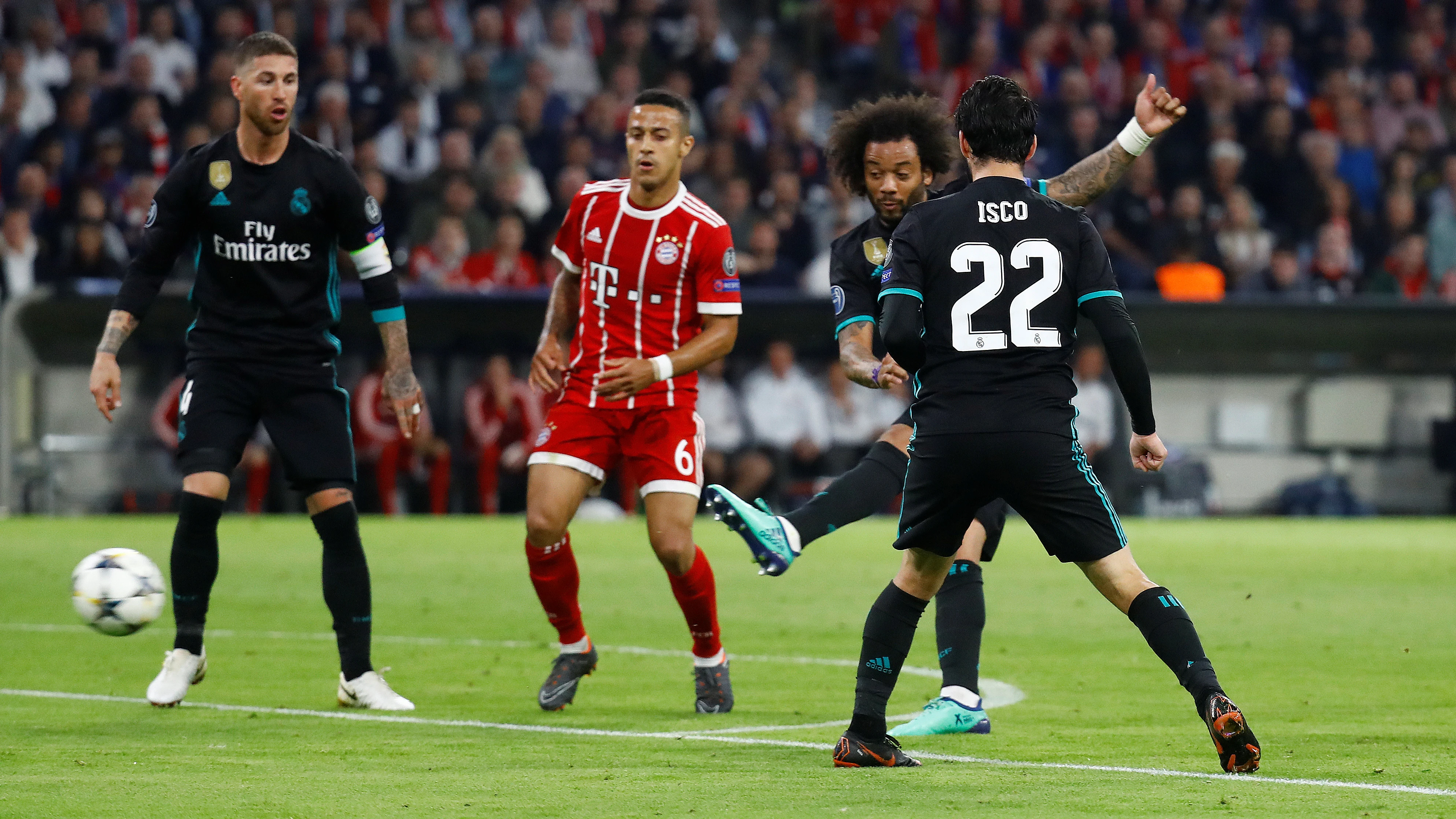 El disparo de Marcelo para empatar el partido