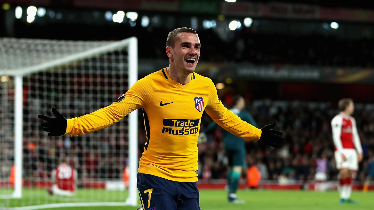 Griezmann celebra su gol en el Emirates Stadium Griezmann celebra su gol en el Emirates Stadium