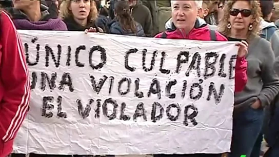 Imagen de archivo de una manifestación en apoyo a la denunciante de 'La Manada' Imagen de archivo de una manifestación en apoyo a la denunciante de 'La Manada'