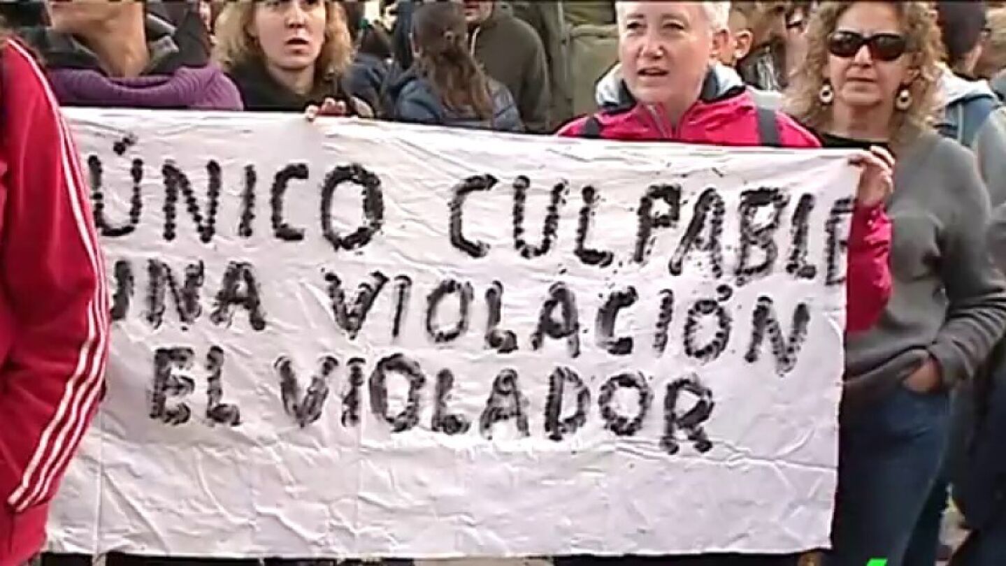 Imagen de archivo de una manifestaci&oacute;n en apoyo a la denunciante de 'La Manada'